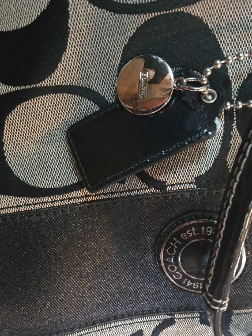 2012 Coach Signature Striped Satchel